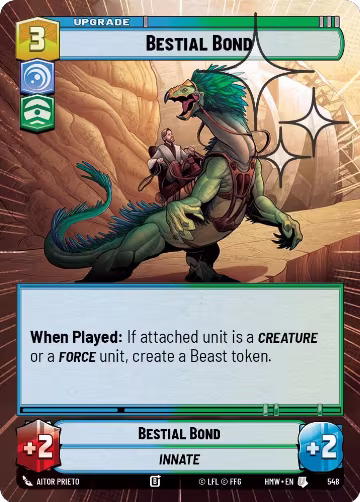 Bestial Bond (Hyperspace Foil) (548), Homeworlds — Star Wars card price