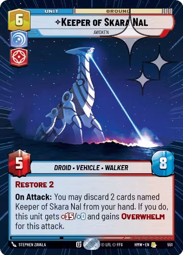 Keeper of Skara Nal - Awoken (Hyperspace Foil) (551), Homeworlds — Star Wars card price