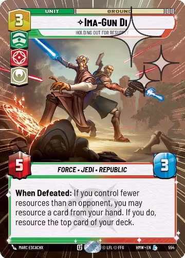 Ima-Gun Di - Holding Out For Resupply (Hyperspace Foil) (554), Homeworlds — Star Wars card price