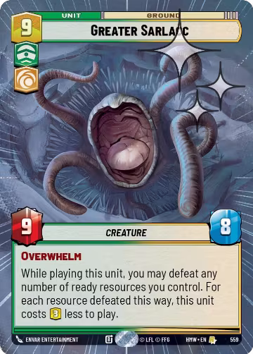 Greater Sarlacc (Hyperspace Foil) (559), Homeworlds — Star Wars card price