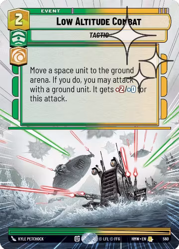 Low Altitude Combat (Hyperspace Foil) (560), Homeworlds — Star Wars card price