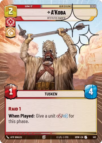 A'Koba - Restless Raider (Hyperspace Foil) (562), Homeworlds — Star Wars card price