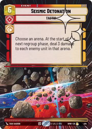 Seismic Detonation (Hyperspace Foil) (564), Homeworlds — Star Wars card price