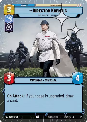 Director Krennic - The Work Has Stalled (Hyperspace Foil) (571), Homeworlds — Star Wars card price