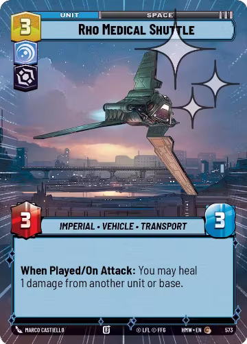 Rho Medical Shuttle (Hyperspace Foil) (573), Homeworlds — Star Wars card price