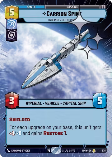 Carrion Spike - Harbinger of Tyranny (Hyperspace Foil) (576), Homeworlds — Star Wars card price