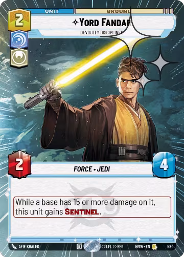 Yord Fandar - Devoutly Disciplined (Hyperspace Foil) (584), Homeworlds — Star Wars card price