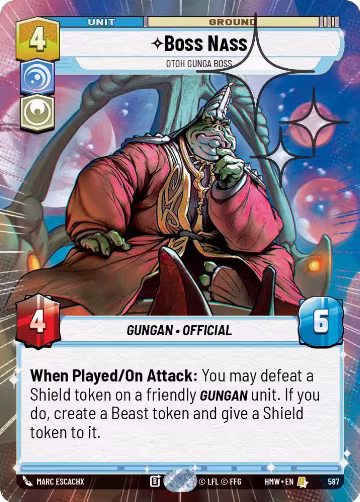 Boss Nass - Otoh Gunga Boss (Hyperspace Foil) (587), Homeworlds — Star Wars card price