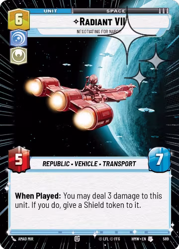 Radiant VII - Negotiating for Naboo (Hyperspace Foil) (589), Homeworlds — Star Wars card price