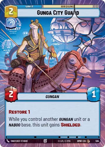Gunga City Guard (Hyperspace Foil) (594), Homeworlds — Star Wars card price