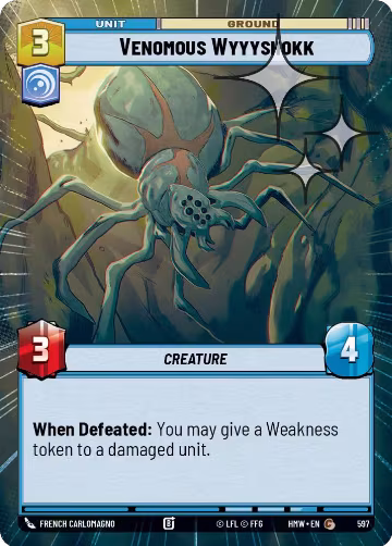 Venomous Wyyyshokk (Hyperspace Foil) (597), Homeworlds — Star Wars card price