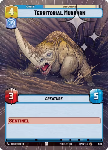Territorial Mudhorn (Hyperspace Foil) (599), Homeworlds — Star Wars card price