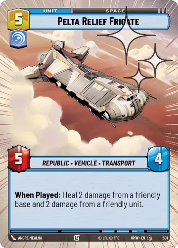Pelta Relief Frigate (Hyperspace Foil) (601), Homeworlds — Star Wars card price
