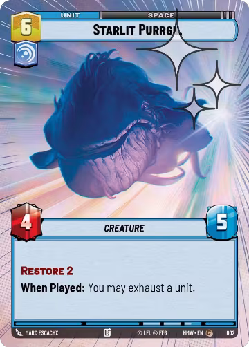 Starlit Purrgil (Hyperspace Foil) (602), Homeworlds — Star Wars card price