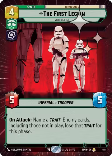 The First Legion - Vader's Fist (Hyperspace Foil) (618), Homeworlds — Star Wars card price