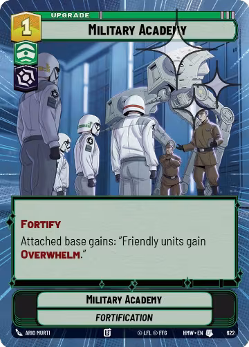Military Academy (Hyperspace Foil) (622), Homeworlds — Star Wars card price