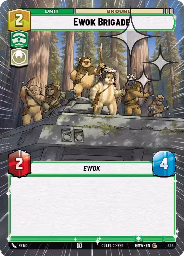 Ewok Brigade (Hyperspace Foil) (626), Homeworlds — Star Wars card price