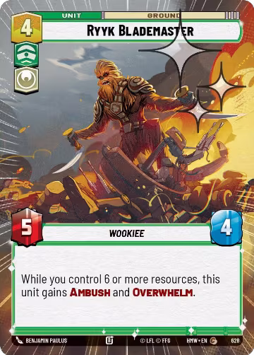 Ryyk Blademaster (Hyperspace Foil) (628), Homeworlds — Star Wars card price