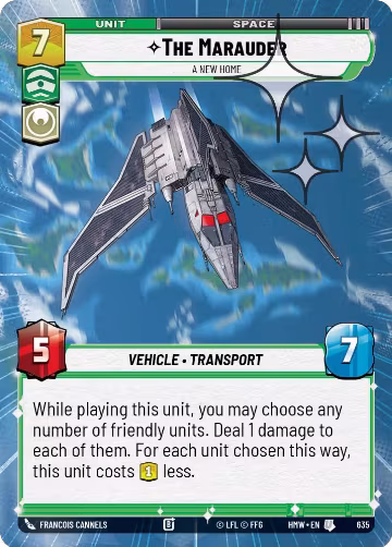 The Marauder - A New Home (Hyperspace Foil) (635), Homeworlds — Star Wars card price