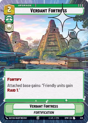 Verdant Fortress (Hyperspace Foil) (636), Homeworlds — Star Wars card price