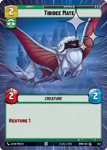 Tibidee Mate (Hyperspace Foil) (642), Homeworlds — Star Wars card price