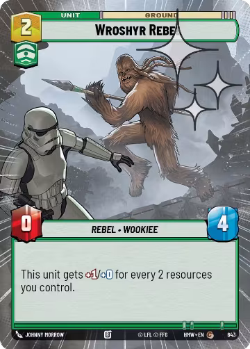 Wroshyr Rebel (Hyperspace Foil) (643), Homeworlds — Star Wars card price
