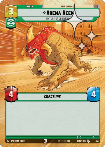 Arena Reek - Fixture of Ceremony (Hyperspace Foil) (645), Homeworlds — Star Wars card price