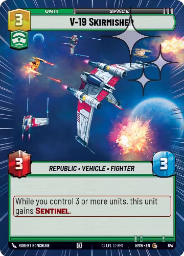 V-19 Skirmisher (Hyperspace Foil) (647), Homeworlds — Star Wars card price