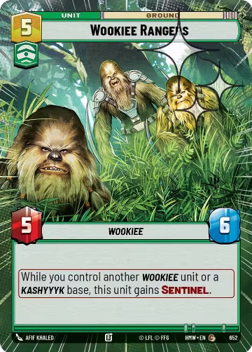 Wookiee Rangers (Hyperspace Foil) (652), Homeworlds — Star Wars card price
