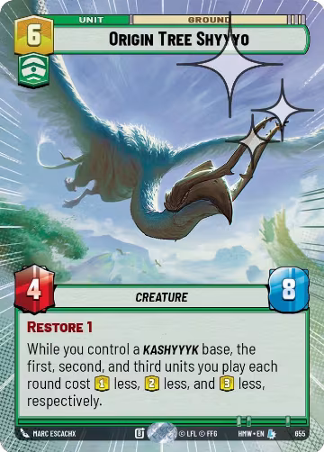 Origin Tree Shyyyo (Hyperspace Foil) (655), Homeworlds — Star Wars card price