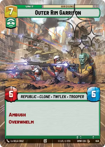Outer Rim Garrison (Hyperspace Foil) (656), Homeworlds — Star Wars card price
