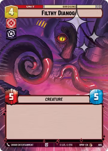 Filthy Dianoga (Hyperspace Foil) (665), Homeworlds — Star Wars card price