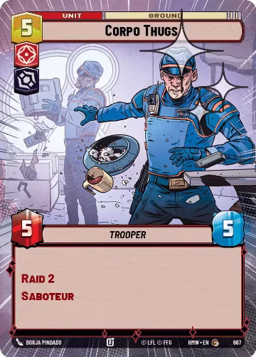 Corpo Thugs (Hyperspace Foil) (667), Homeworlds — Star Wars card price