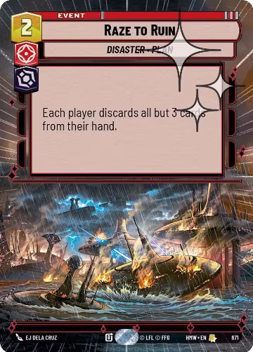 Raze to Ruin (Hyperspace Foil) (671), Homeworlds — Star Wars card price