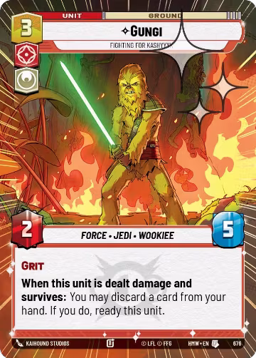 Gungi - Fighting for Kashyyyk (Hyperspace Foil) (676), Homeworlds — Star Wars card price
