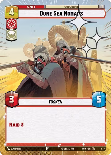 Dune Sea Nomads (Hyperspace Foil) (677), Homeworlds — Star Wars card price