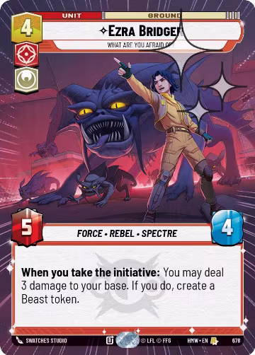 Ezra Bridger - What Are You Afraid Of? (Hyperspace Foil) (678), Homeworlds — Star Wars card price