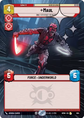 Maul - Only Revenge Remains (Hyperspace Foil) (684), Homeworlds — Star Wars card price
