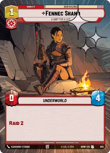 Fennec Shand - A Ship For A Life (Hyperspace Foil) (685), Homeworlds — Star Wars card price