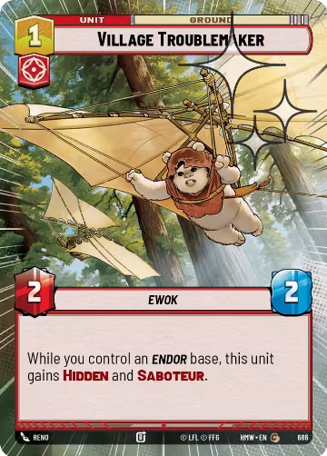 Village Troublemaker (Hyperspace Foil) (686), Homeworlds — Star Wars card price