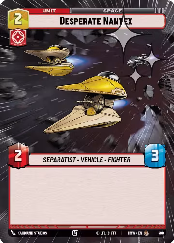 Desperate Nantex (Hyperspace Foil) (688), Homeworlds — Star Wars card price