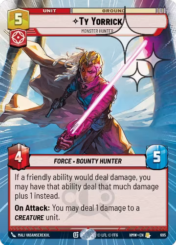 Ty Yorrick - Monster Hunter (Hyperspace Foil) (695), Homeworlds — Star Wars card price