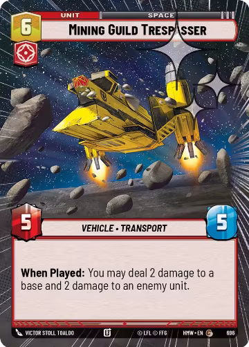 Mining Guild Trespasser (Hyperspace Foil) (696), Homeworlds — Star Wars card price