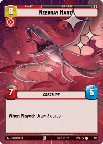 Neebray Manta (Hyperspace Foil) (699), Homeworlds — Star Wars card price