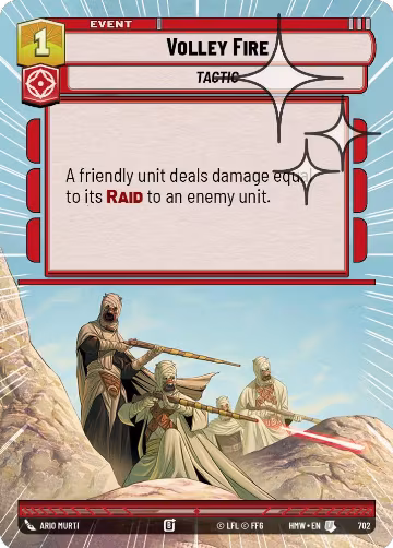 Volley Fire (Hyperspace Foil) (702), Homeworlds — Star Wars card price