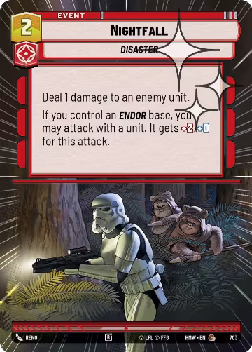 Nightfall (Hyperspace Foil) (703), Homeworlds — Star Wars card price