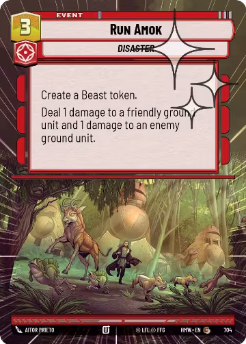 Run Amok (Hyperspace Foil) (704), Homeworlds — Star Wars card price