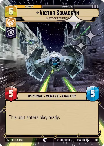 Victor Squadron - In Attack Formation (Hyperspace Foil) (713), Homeworlds — Star Wars card price