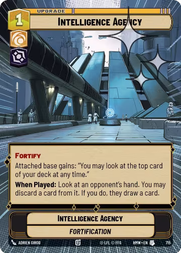 Intelligence Agency (Hyperspace Foil) (715), Homeworlds — Star Wars card price