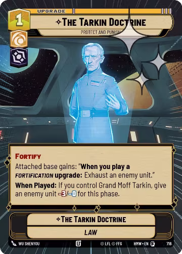The Tarkin Doctrine - Protect and Punish (Hyperspace Foil) (716), Homeworlds — Star Wars card price